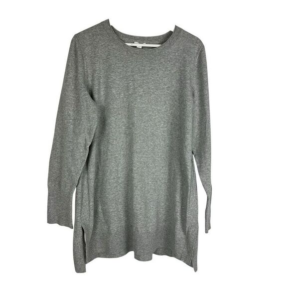 J. Jill Gray Round Neck Sweater size Large - Picture 1 of 6